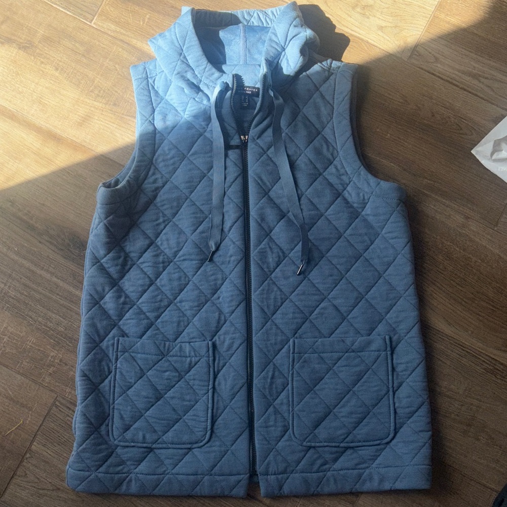 Susan Graver Weekend Light Blue Quilted Vest